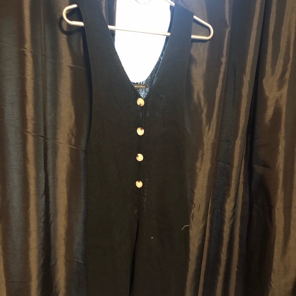Black knit jumpsuit